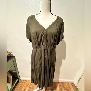 Torrid olive green dress size 1